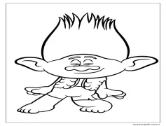 Çocuklar İçin Yazdırılabilir Troller Boyama Sayfası