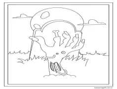 Çocuklar İçin Zombi Boyama Sayfası