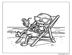 Çocuklar İçin Zombi Yazdırılabilir Boyama Sayfası