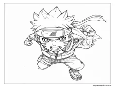 Çocuklara Bedava Naruto Boyama Sayfası