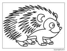 Çocuklarda Kirpi Boyama Sayfası