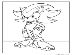 Çocuklarda Shadow Sonic'i ücretsiz Boyama Sayfası