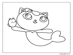 Çok güzel MerCat nin Hayal Evi Boyama Sayfası