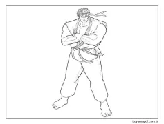 Çok Güzel Ryu Boyama Sayfası