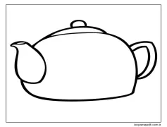 Çok Kolay Çaydanlık Çizimi Boyama Sayfası