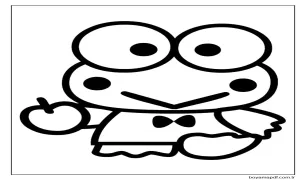 Çok Sevimli Keroppi Boyama Sayfası