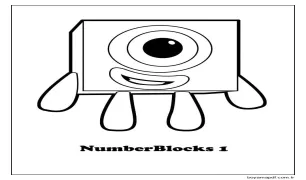 Çok Sevimli Numberblocks Boyama Sayfası