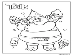 Çok Sevimli Troller Boyama Sayfası