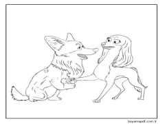 Corgi Cinsi Köpekler Üst Düzey Kişilerin Favorileridir Boyama Sayfası