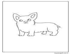 Corgi Ücretsiz Resimler Boyama Sayfası