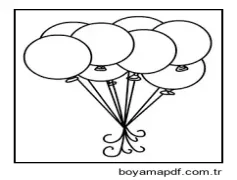 Daire Balon Boyama Sayfası