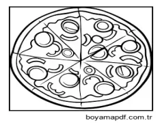 Daire Pizza Boyama Sayfası
