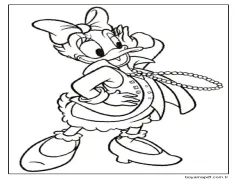 Daisy Duck Ördek Boyama Sayfası