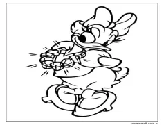 Daisy Duck Ücretsiz Boyama Sayfası