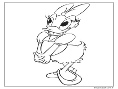 Daisy Duck Ücretsiz Yazdırılabilir Boyama Sayfası