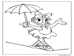 Daisy Duck Yazdırılabilir Boyama Sayfası