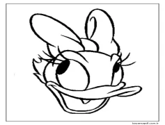Daisy Duck Yüzü Boyama Sayfası
