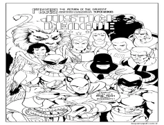 DC Comics Justice League'i yazdırmak için çizin Boyama Sayfası
