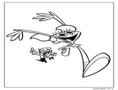 Dee Dee ve Dexter Koşuyor Boyama Sayfası