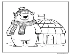 Dev Kutup Ayısı Boyama Sayfası