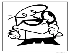 Dexter Düşünüyor Boyama Sayfası