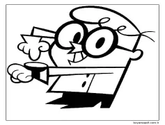 Dexter Gülümseyerek Boyama Sayfası