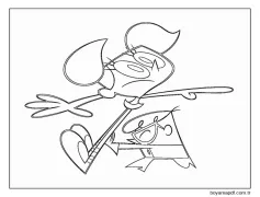 Dexter'ın Renk Laboratuvarı Boyama Sayfası