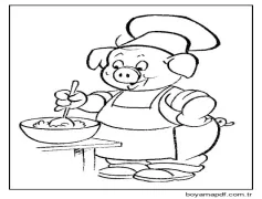 Domuz şefi Boyama Sayfası