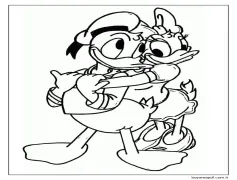 Donald Duck ve Daisy Duck Boyama Sayfası