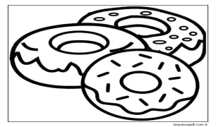 Donutlar Boyama Sayfası