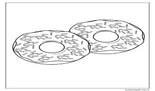Donutlar Ücretsiz Yazdırılabilir Boyama Sayfası