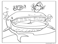 Dory ve Marlin ile Kader Boyama Sayfası