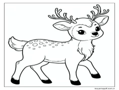 Dost ren geyiği Boyama Sayfası