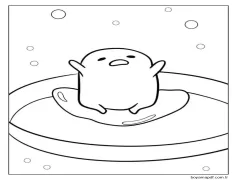 Dostane Gudetama Boyama Sayfası