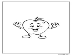 Eğlenceli Elma Boyama Sayfası