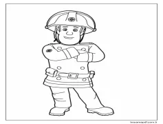 Eğlenceli İtfaiyeci Sam Boyama Sayfası