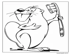 Eğlenceli Kunduz Boyama Sayfası