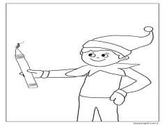 Elf Kalemle Rafta Boyama Sayfası