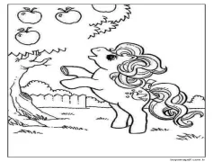 Elma Ağacı ile Küçük Midilli Boyama Sayfası