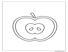 Elma çıkartması Boyama Sayfası