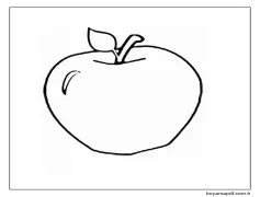 Elma çizimi Boyama Sayfası