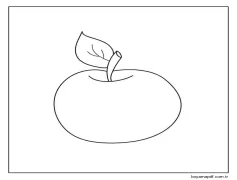 Elma ücretsiz Fikir Boyama Sayfası