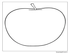 Elma ücretsiz Görüntüler Boyama Sayfası