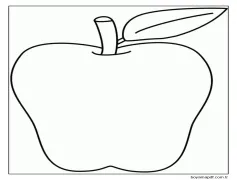 Elma ücretsiz Grafikler Boyama Sayfası