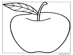 Elma ücretsiz Tasarım Boyama Sayfası