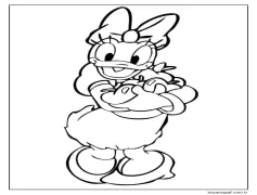 Elmalı Daisy Duck Boyama Sayfası