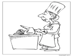 Eski Aşçı Boyama Sayfası