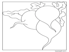 Etkileyici Üç Turp Boyama Sayfası