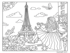 Eyfel Kulesi güzel Boyama Sayfası
