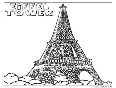 Eyfel Kulesi'nin ücretsiz çizimi Boyama Sayfası